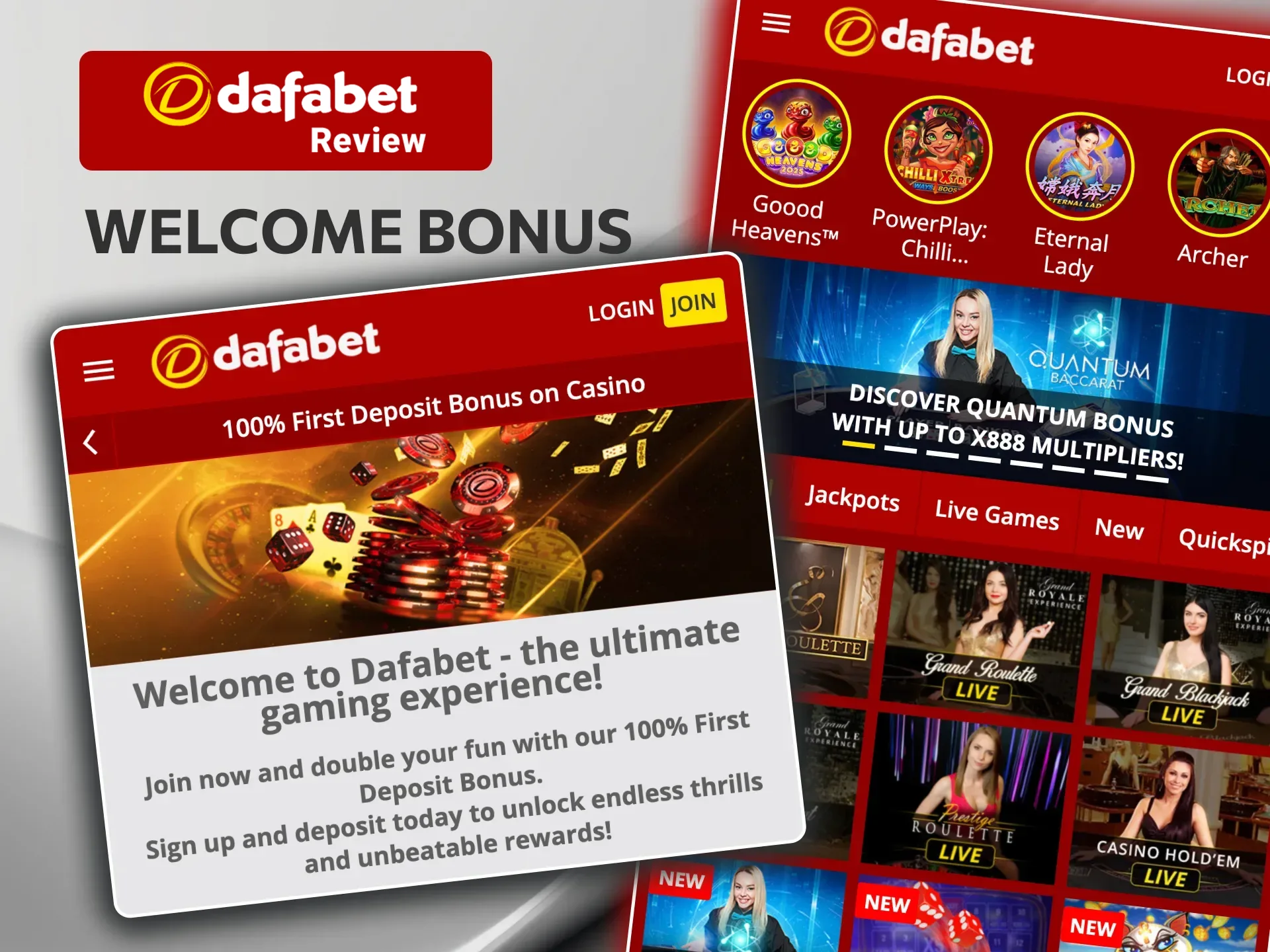 Start playing at Dafabet Casino with a 100% bonus and a simple wagering requirement.