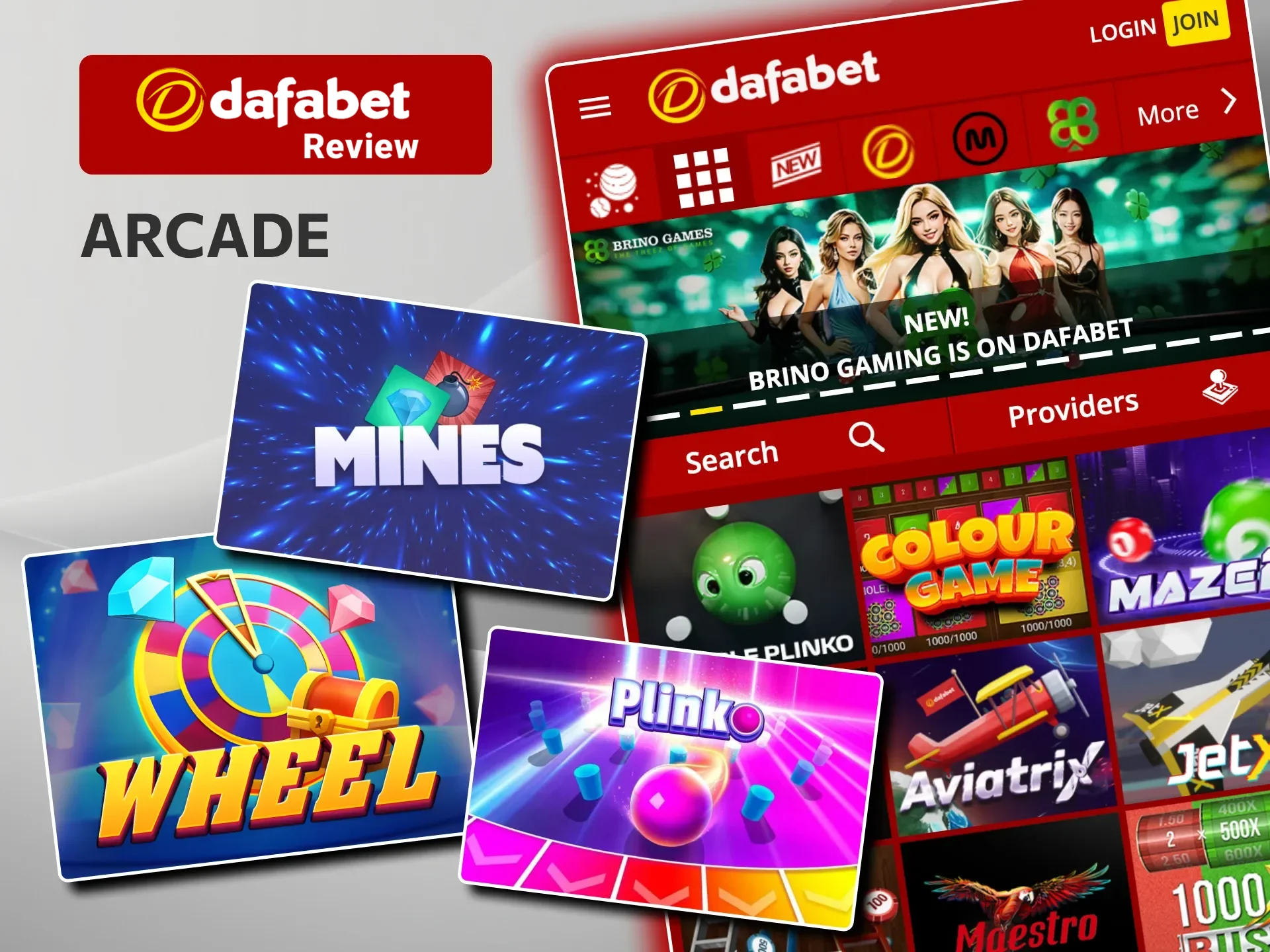 Discover exciting arcade games at Dafabet, featuring Mines, Plinko, and other.