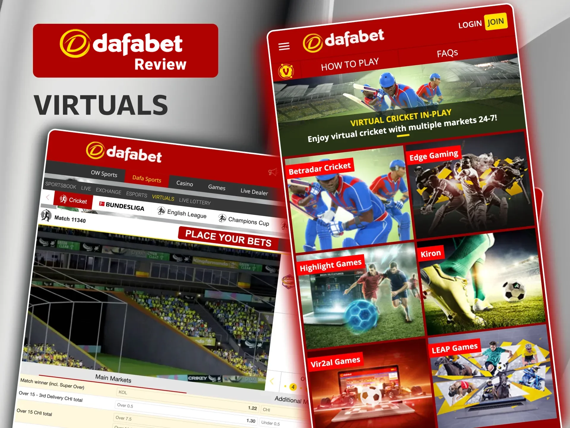 Dafabet brings virtual sports to life, bet on simulated matches from top providers .