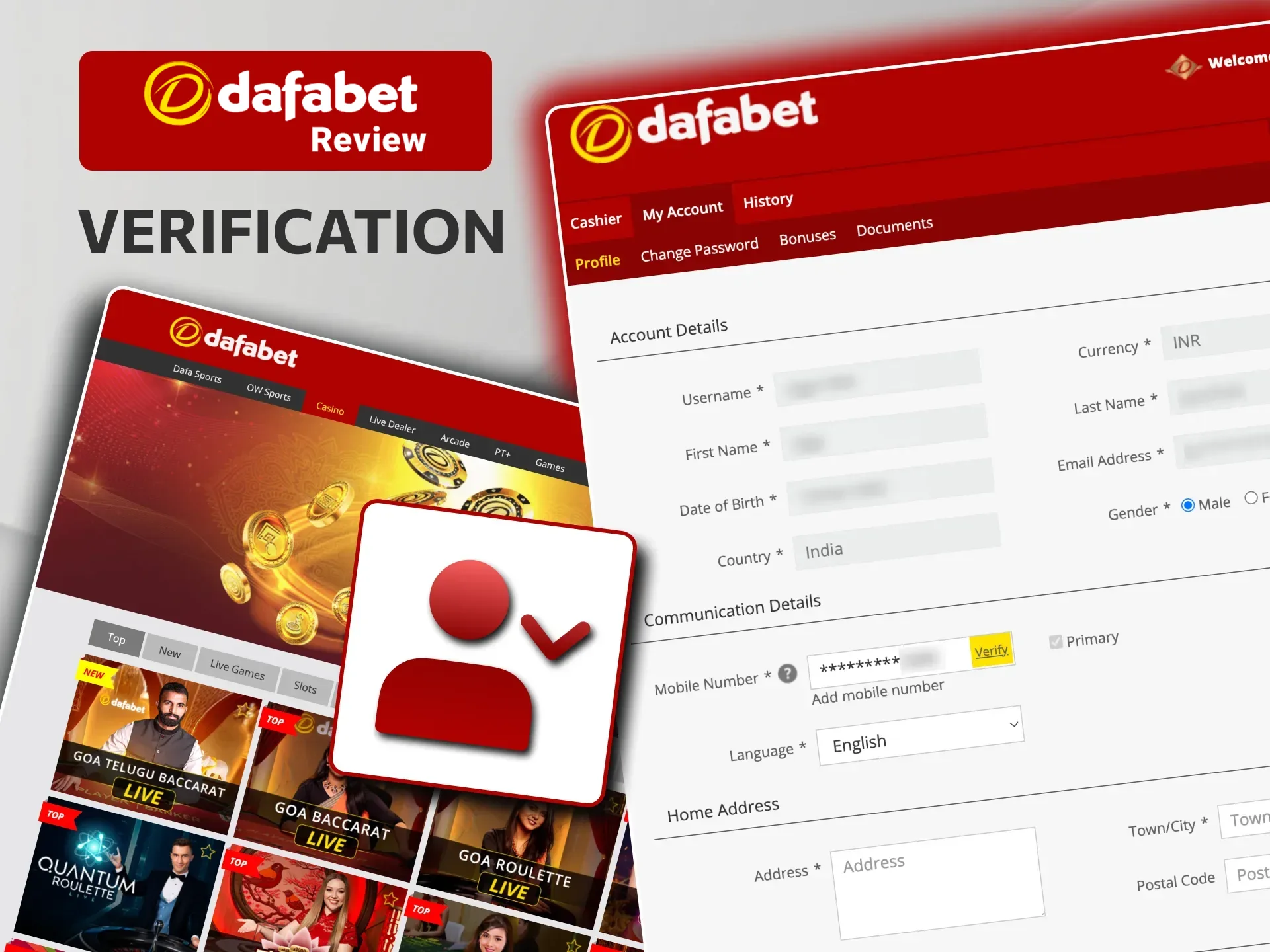Secure your Dafabet Casino account with a simple document verification process.