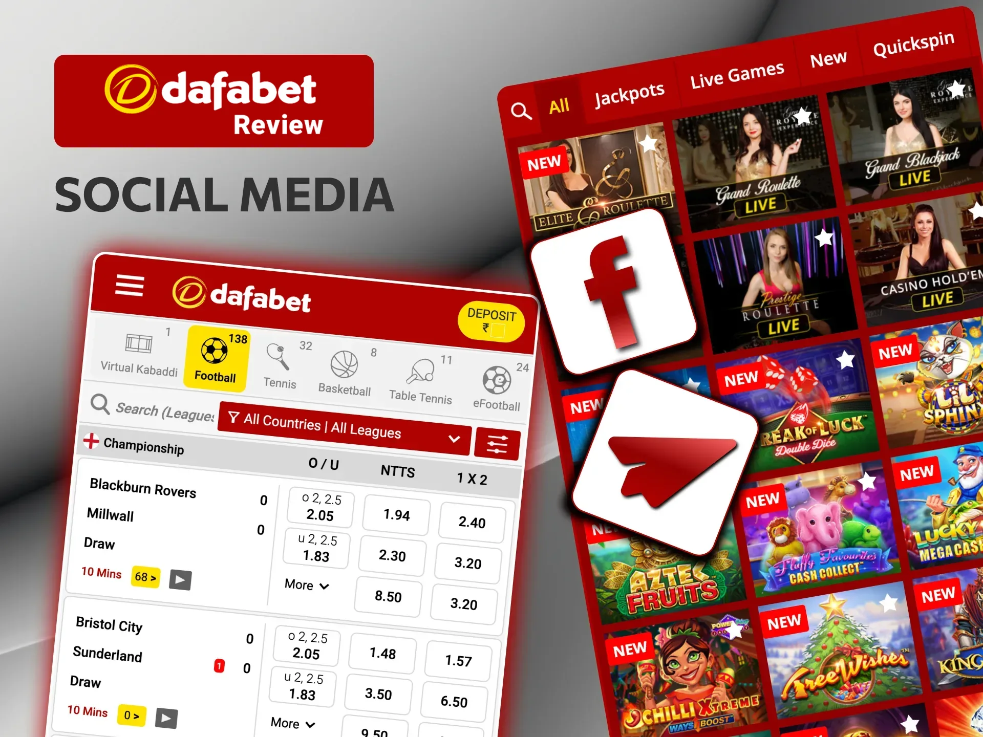 Follow Dafabet on Facebook and Telegram for updates on promotions, bonuses, and technical support.